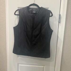 Quilted leather vest